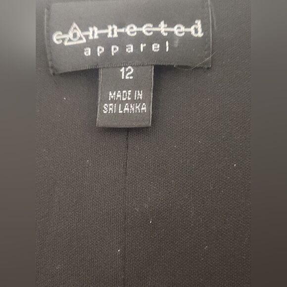 Connected Apparel 12 Black Red Charleston SequinBead EveningCocktail Women Dress - Picture 2 of 12